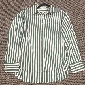 Frankie Shop Green and White oversized button up shirt